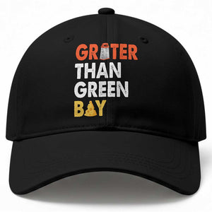 Funny Greater Than Green Bay Cheese Grate Baseball Cap TS11 Print Your Wear