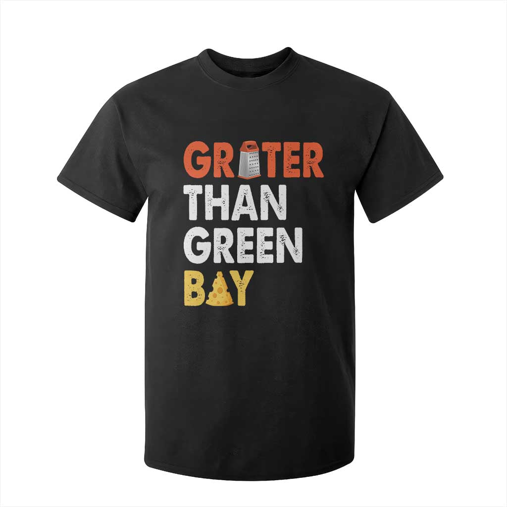 Funny Greater Than Green Bay Cheese Grate T Shirt For Kid TS11 Black Print Your Wear
