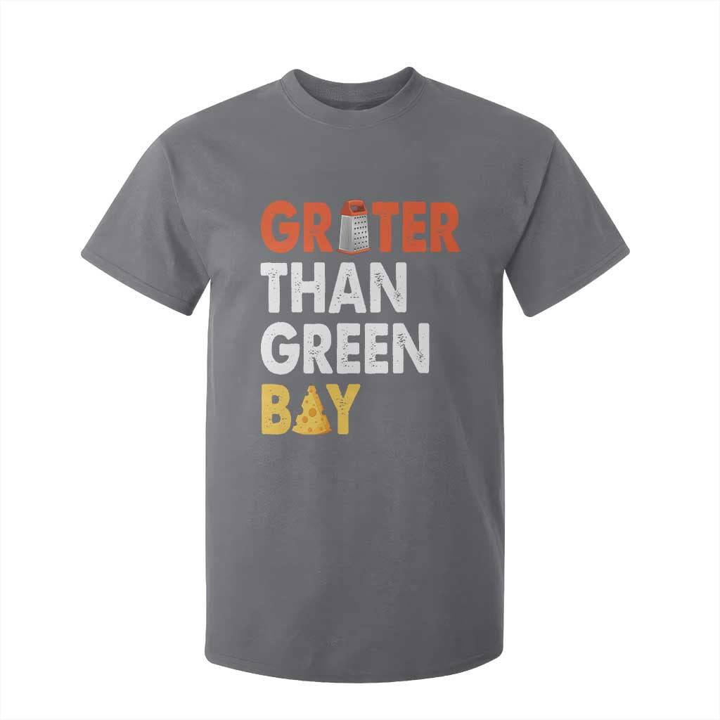 Funny Greater Than Green Bay Cheese Grate T Shirt For Kid TS11 Charcoal Print Your Wear