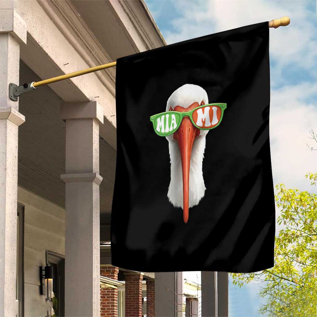 Vintage Miami White Ibis with Sunglasses Garden Flag TS11 Print Your Wear