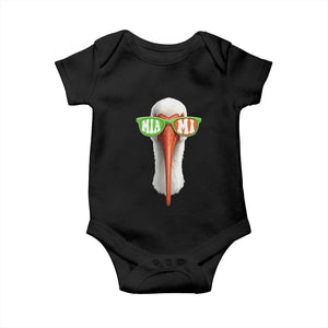 Vintage Miami White Ibis with Sunglasses Baby Onesie TS11 Black Print Your Wear
