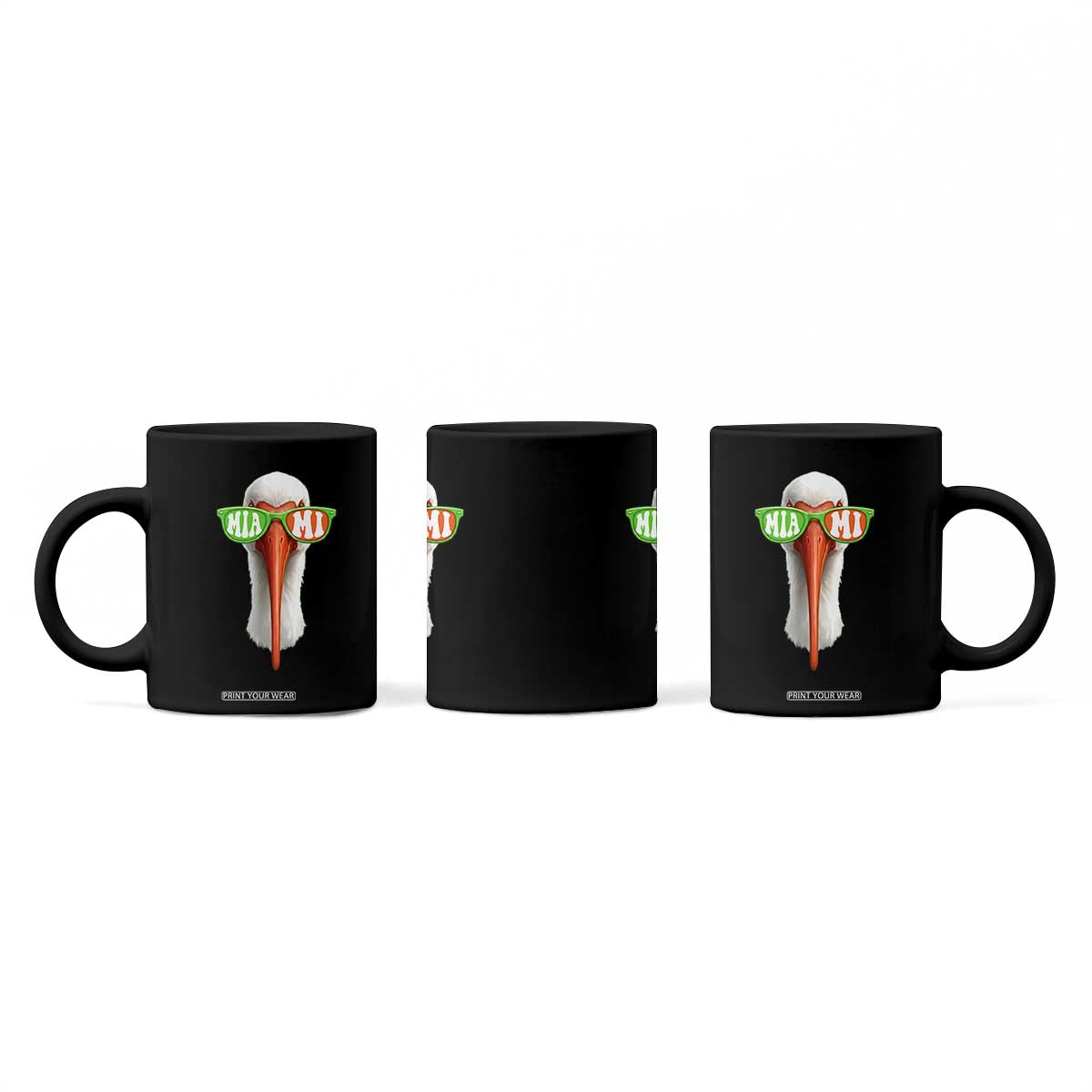 Vintage Miami White Ibis with Sunglasses Coffee Mug TS11 Print Your Wear
