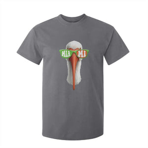 Vintage Miami White Ibis with Sunglasses T Shirt For Kid TS11 Charcoal Print Your Wear