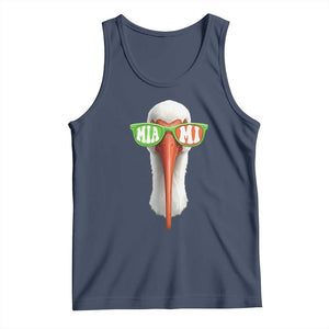 Vintage Miami White Ibis with Sunglasses Tank Top TS11 Navy Print Your Wear