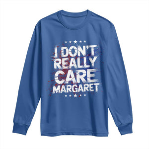 Funny JD Vance 2025 I Don't Really Care Margaret Long Sleeve Shirt Star TS11 Royal Blue Print Your Wear