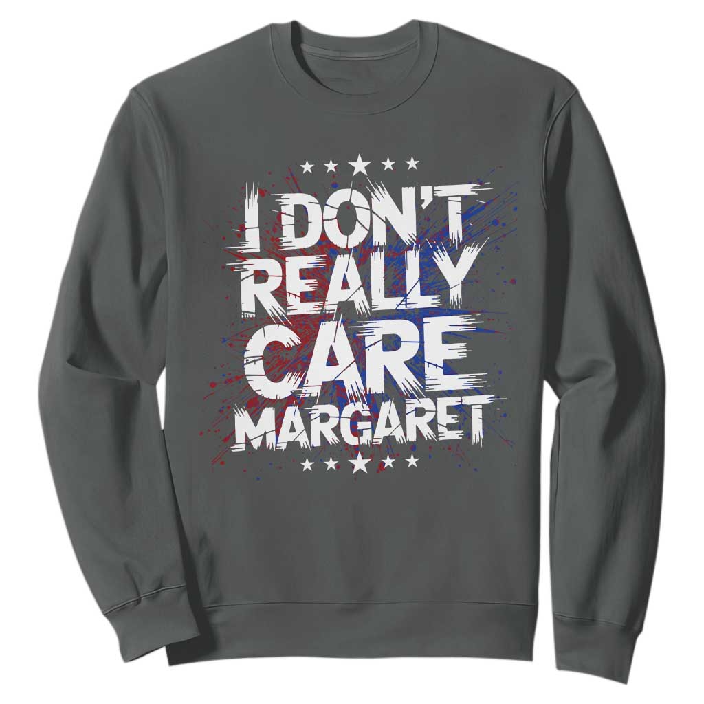 Funny JD Vance 2025 I Don't Really Care Margaret Sweatshirt Star TS11 Dark Heather Print Your Wear
