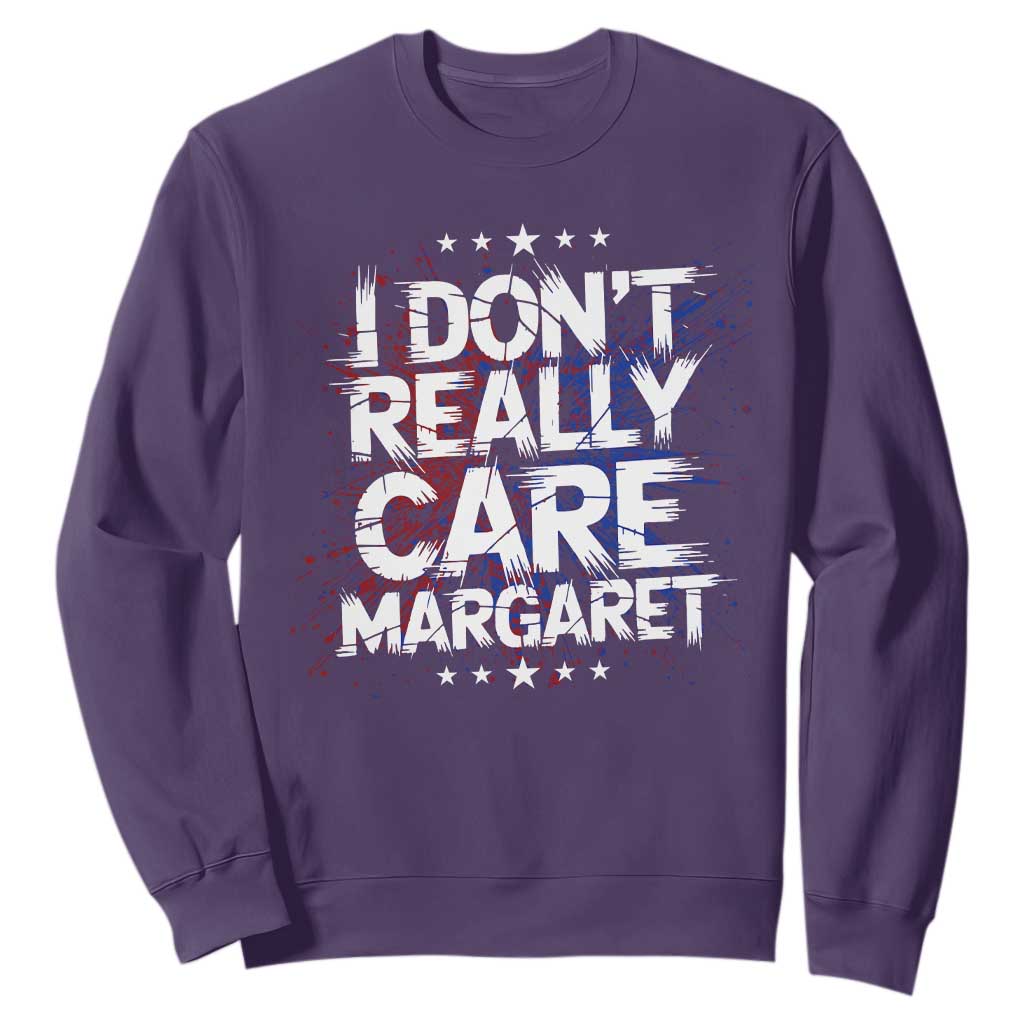 Funny JD Vance 2025 I Don't Really Care Margaret Sweatshirt Star TS11 Purple Print Your Wear