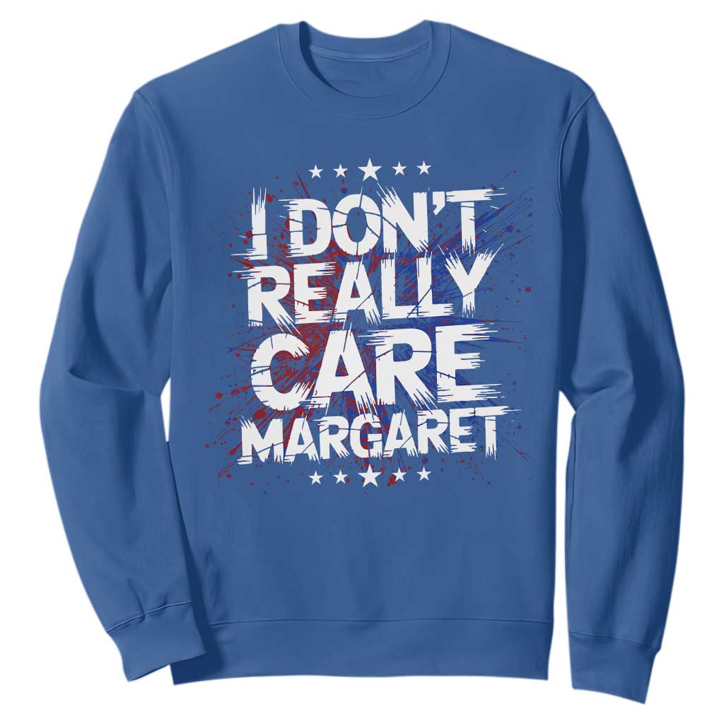 Funny JD Vance 2025 I Don't Really Care Margaret Sweatshirt Star TS11 Royal Blue Print Your Wear