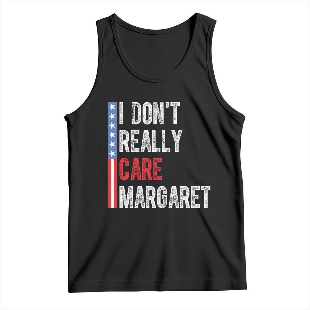 Funny JD Vance 2025 I Don't Really Care Margaret Tank Top American Flag Stripe TS11 Black Print Your Wear