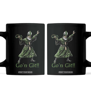 Funny St Patrick's Day Coffee Mug Go'n Git Saint Patrick Snake TS11 Black Print Your Wear