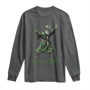 Funny St Patrick's Day Long Sleeve Shirt Go'n Git Saint Patrick Snake TS11 Dark Heather Print Your Wear