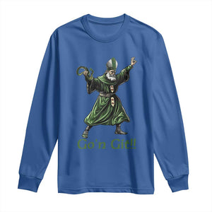 Funny St Patrick's Day Long Sleeve Shirt Go'n Git Saint Patrick Snake TS11 Royal Blue Print Your Wear