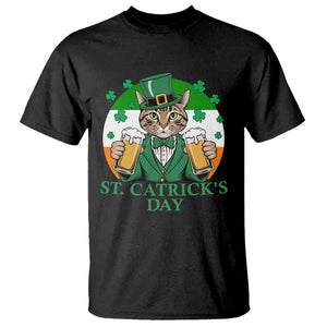 Funny St Catrick's Day Beer T Shirt St Patrick's Day Cat Beer Shamrock TS11 Black Print Your Wear