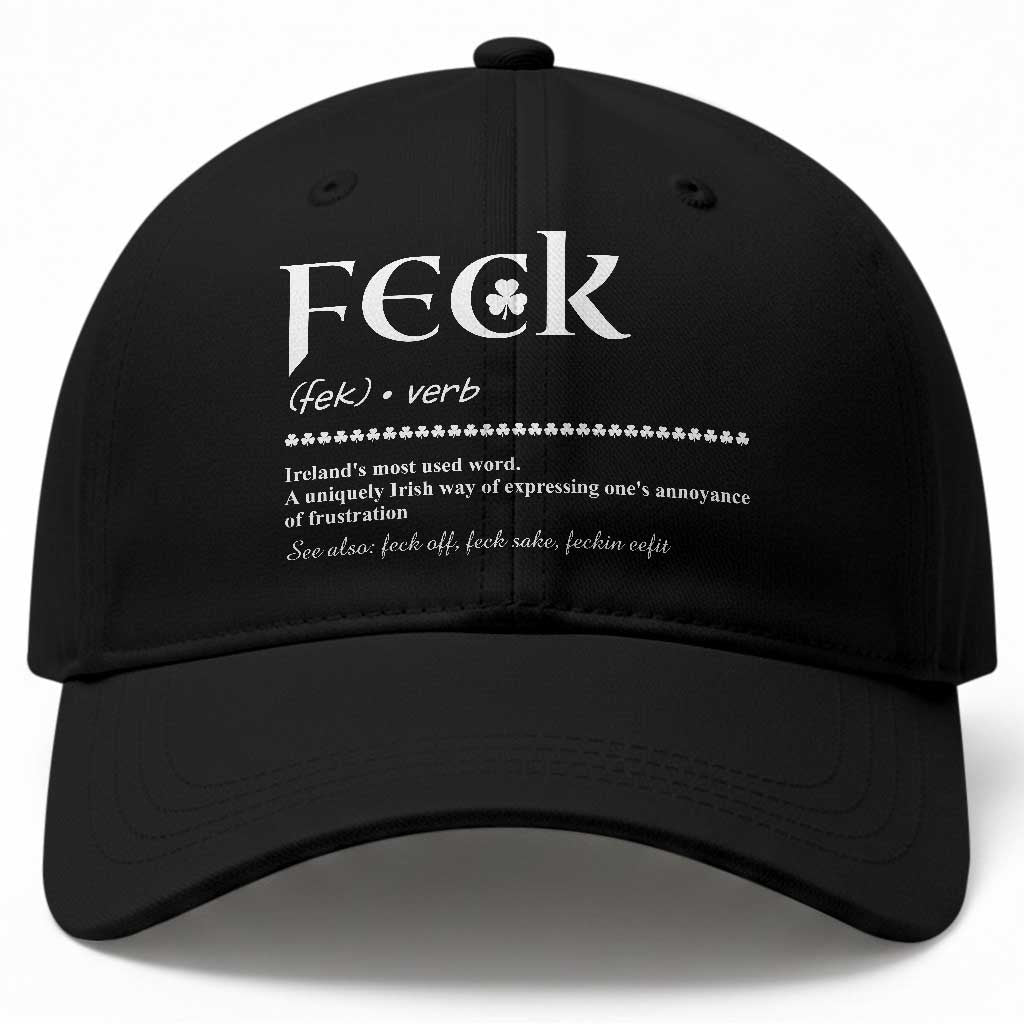 Funny Irish Pride Baseball Cap Feck Definition Shamrocks St Patrick's Day TS11 Print Your Wear