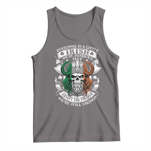 Funny Irish Viking Tank Top Everyone Is A Little Irish On St Patrick's Day TS11 Deep Heather Print Your Wear