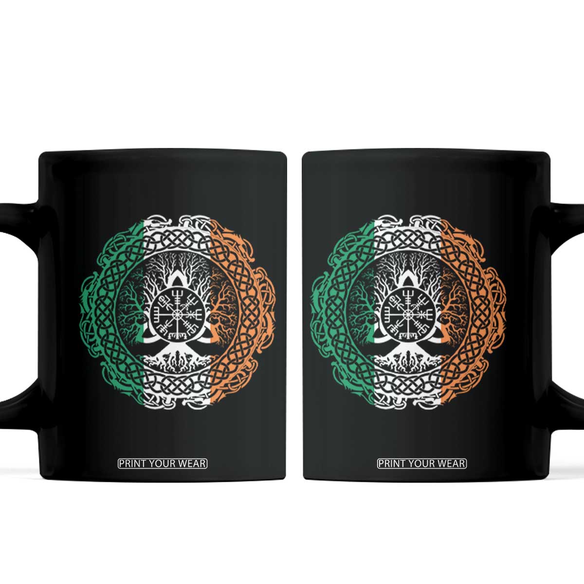 Norse Gaels Viking Yggdrasil Awe Tree Coffee Mug Irish St Patricks Day TS11 Black Print Your Wear