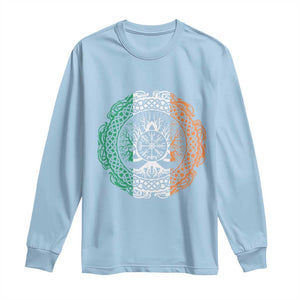 Norse Gaels Viking Yggdrasil Awe Tree Long Sleeve Shirt Irish St Patricks Day TS11 Light Blue Print Your Wear