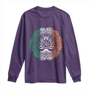 Norse Gaels Viking Yggdrasil Awe Tree Long Sleeve Shirt Irish St Patricks Day TS11 Purple Print Your Wear