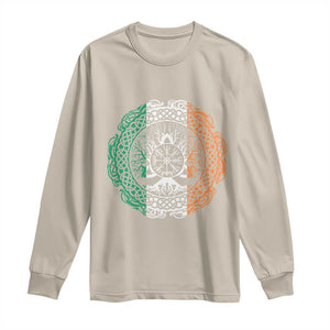 Norse Gaels Viking Yggdrasil Awe Tree Long Sleeve Shirt Irish St Patricks Day TS11 Sand Print Your Wear