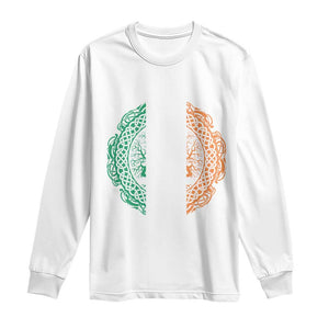 Norse Gaels Viking Yggdrasil Awe Tree Long Sleeve Shirt Irish St Patricks Day TS11 White Print Your Wear