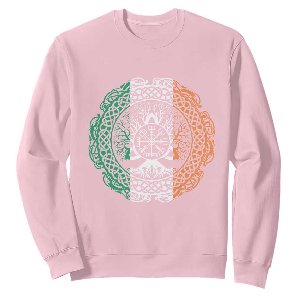 Norse Gaels Viking Yggdrasil Awe Tree Sweatshirt Irish St Patricks Day TS11 Light Pink Print Your Wear