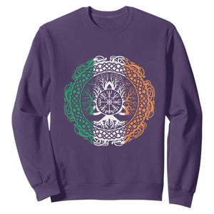 Norse Gaels Viking Yggdrasil Awe Tree Sweatshirt Irish St Patricks Day TS11 Purple Print Your Wear