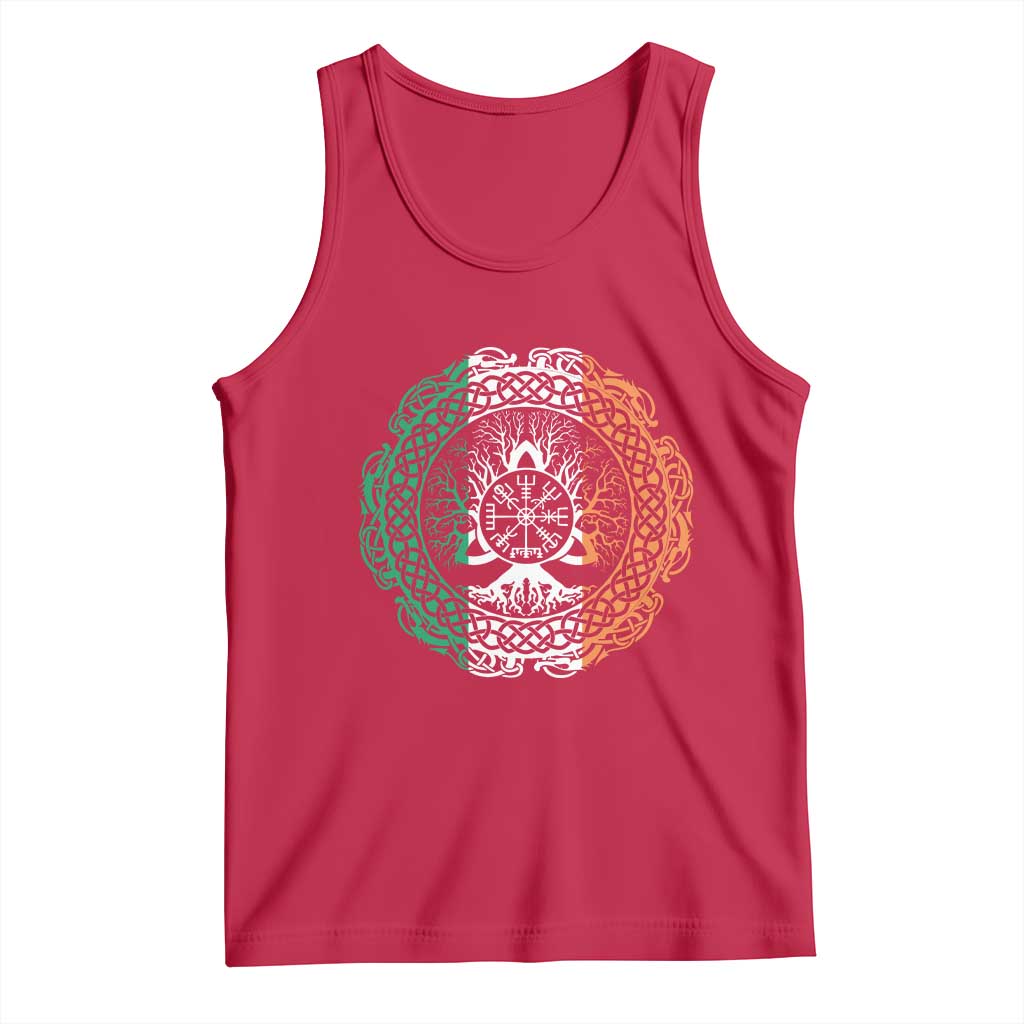 Norse Gaels Viking Yggdrasil Awe Tree Tank Top Irish St Patricks Day TS11 Red Print Your Wear