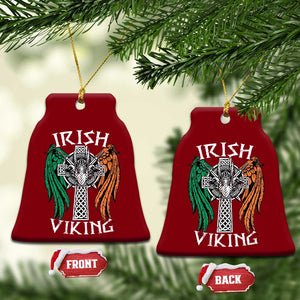 Irish Viking Ceramic Ornament Vintage Shamrock Celtic Viking Skull TS11 Print Your Wear