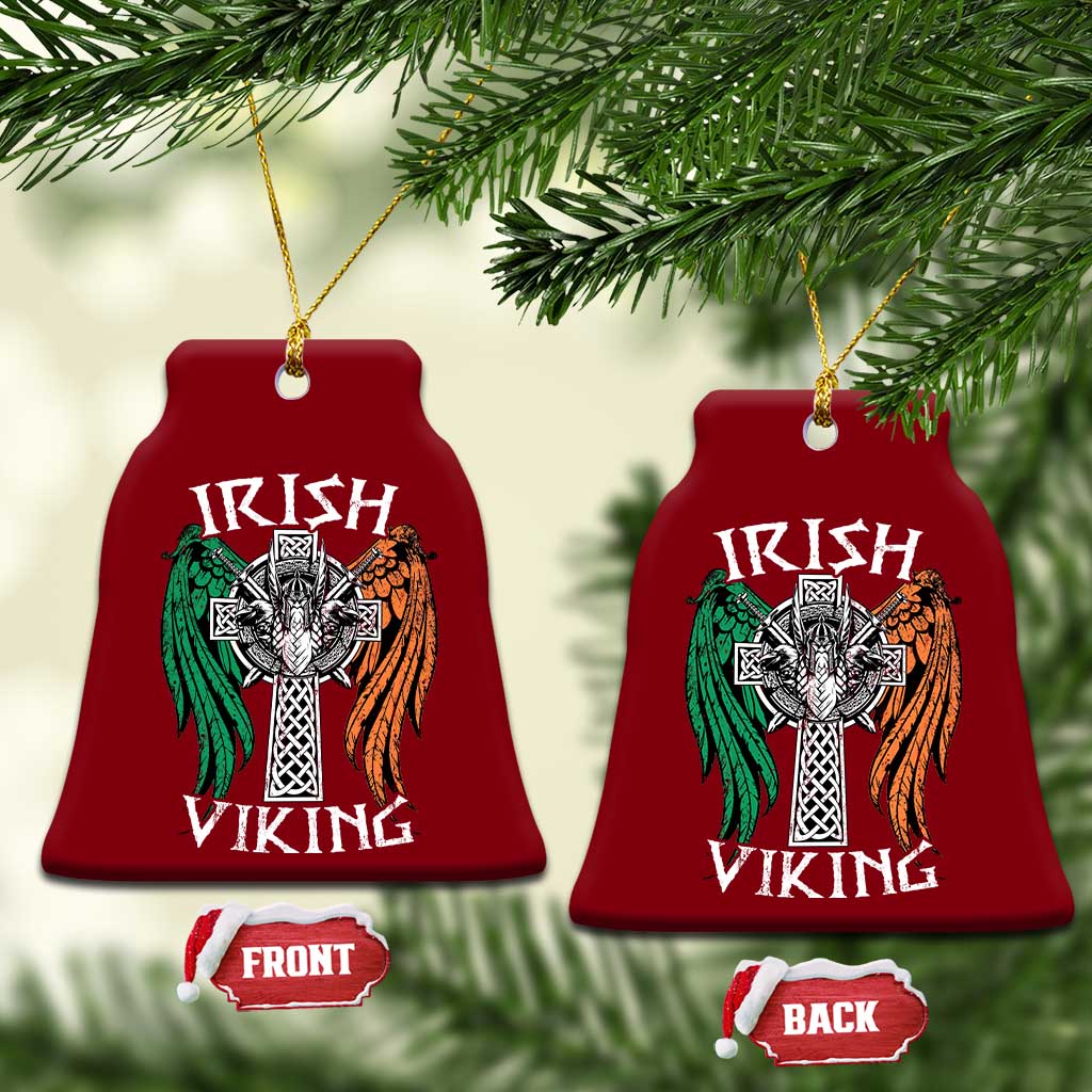 Irish Viking Ceramic Ornament Vintage Shamrock Celtic Viking Skull TS11 Print Your Wear
