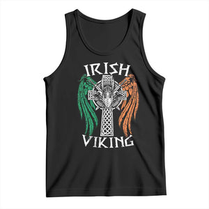 Irish Viking Tank Top Vintage Shamrock Celtic Viking Skull TS11 Black Print Your Wear