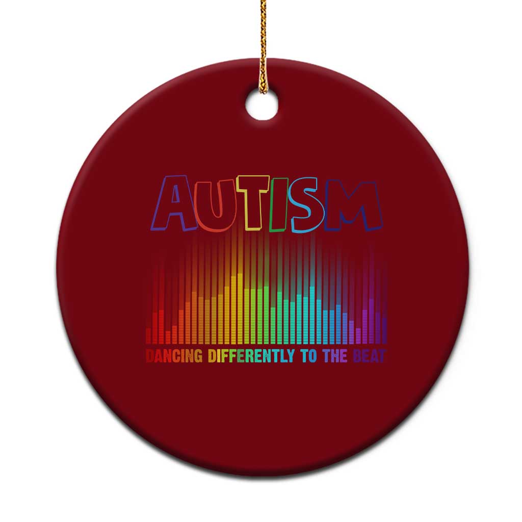 Autism Awareness Ceramic Ornament Autism Dancing Differently To The Beat TS11 1pc Red Print Your Wear