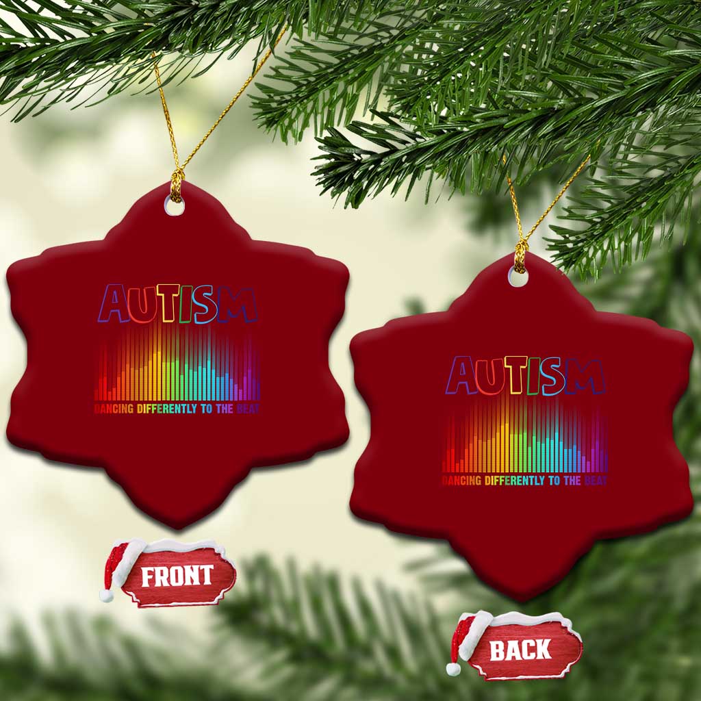 Autism Awareness Ceramic Ornament Autism Dancing Differently To The Beat TS11 Print Your Wear