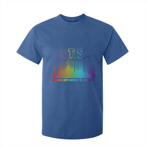 Autism Awareness T Shirt For Kid Autism Dancing Differently To The Beat TS11 Royal Blue Print Your Wear