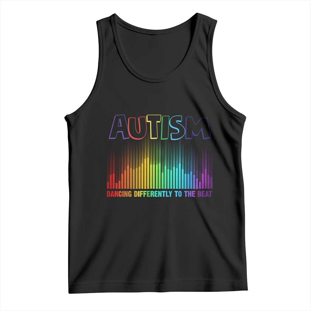 Autism Awareness Tank Top Autism Dancing Differently To The Beat TS11 Black Print Your Wear