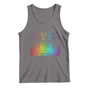 Autism Awareness Tank Top Autism Dancing Differently To The Beat TS11 Deep Heather Print Your Wear