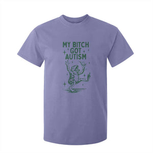 Funny My Bitch Got Autism Meme T Shirt For Kid Autistic Frog TS11 Violet Print Your Wear