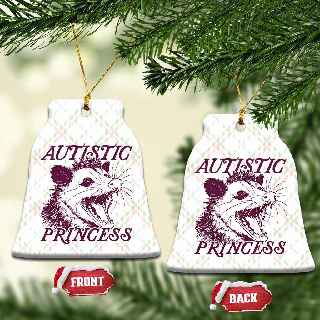 Funny Autistic Princess Ceramic Ornament Autism Awareness Opposum TS11 Print Your Wear