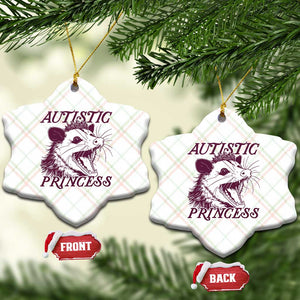 Funny Autistic Princess Ceramic Ornament Autism Awareness Opposum TS11 Print Your Wear