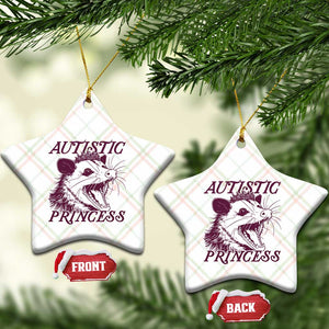 Funny Autistic Princess Ceramic Ornament Autism Awareness Opposum TS11 Print Your Wear