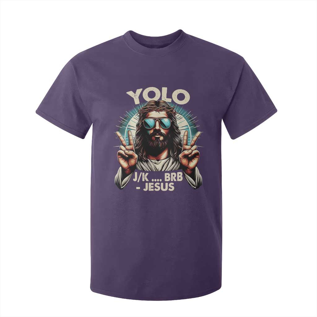 Funny Resurrection Christians Easter Day T Shirt For Kid Yolo JK BRB Jesus TS11 Purple Print Your Wear