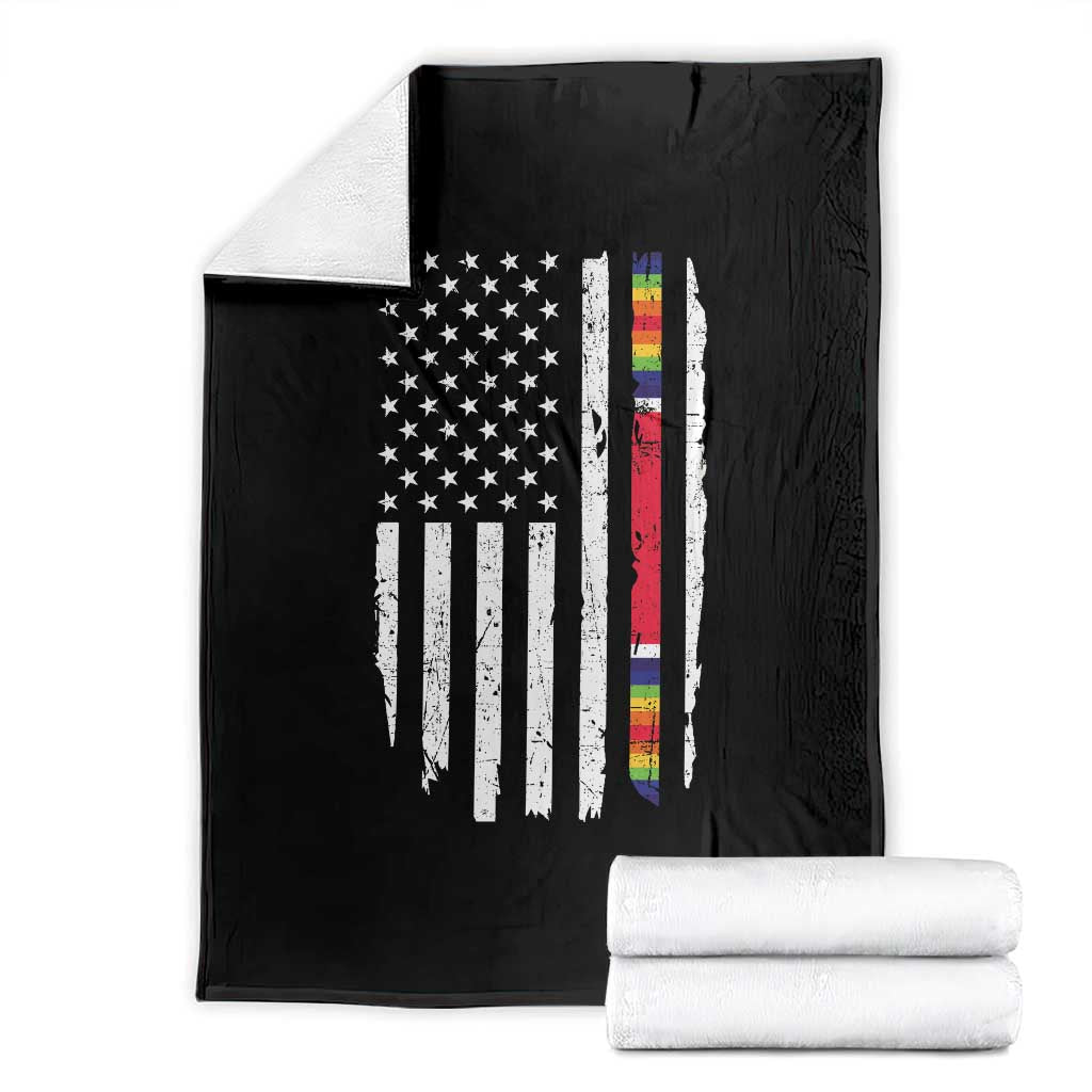 WW2 World War II Vintage American Flag Throw Blanket TS11 Black Print Your Wear