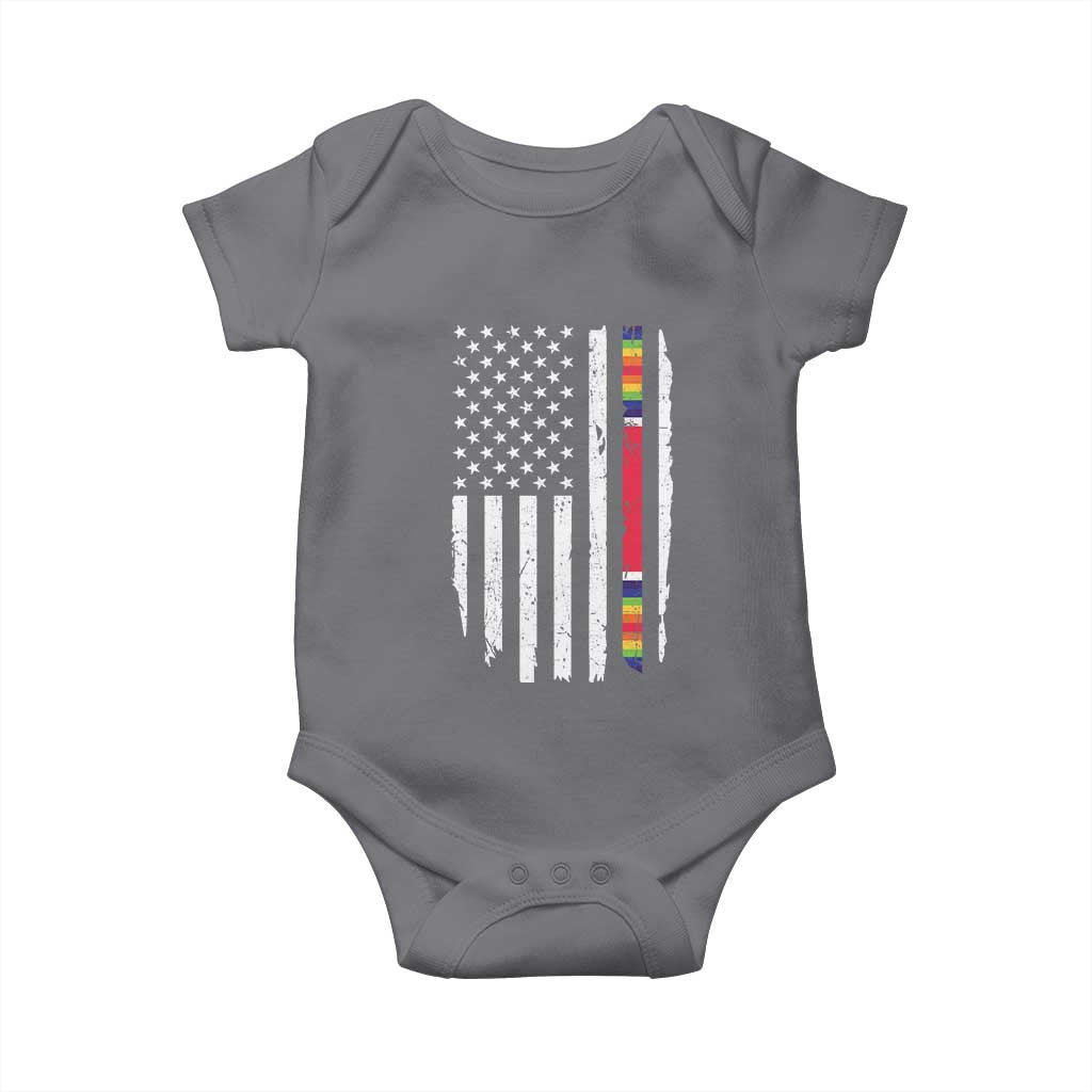 WW2 World War II Vintage American Flag Baby Onesie TS11 Charcoal Print Your Wear
