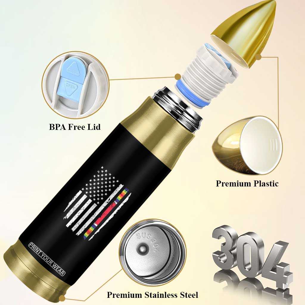 WW2 World War II Vintage American Flag Bullet Tumbler TS11 Print Your Wear