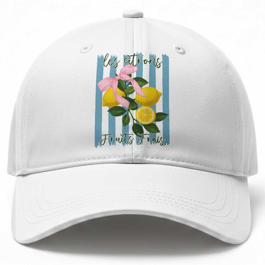 Funny Les Citrons Fruits Frais Baseball Cap Summer Lemon Tropical Coquette TS11 Print Your Wear