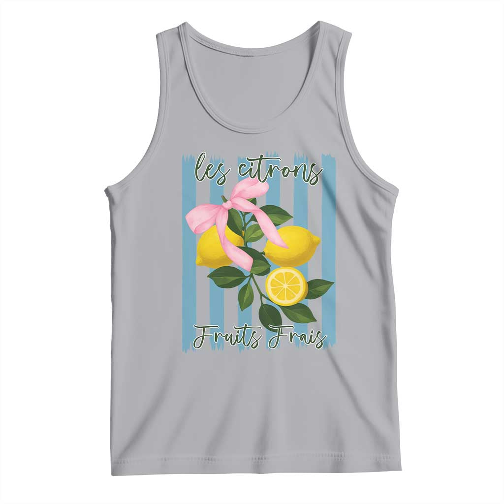 Funny Les Citrons Fruits Frais Tank Top Summer Lemon Tropical Coquette TS11 Athletic Heather Print Your Wear