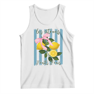 Funny Les Citrons Fruits Frais Tank Top Summer Lemon Tropical Coquette TS11 White Print Your Wear