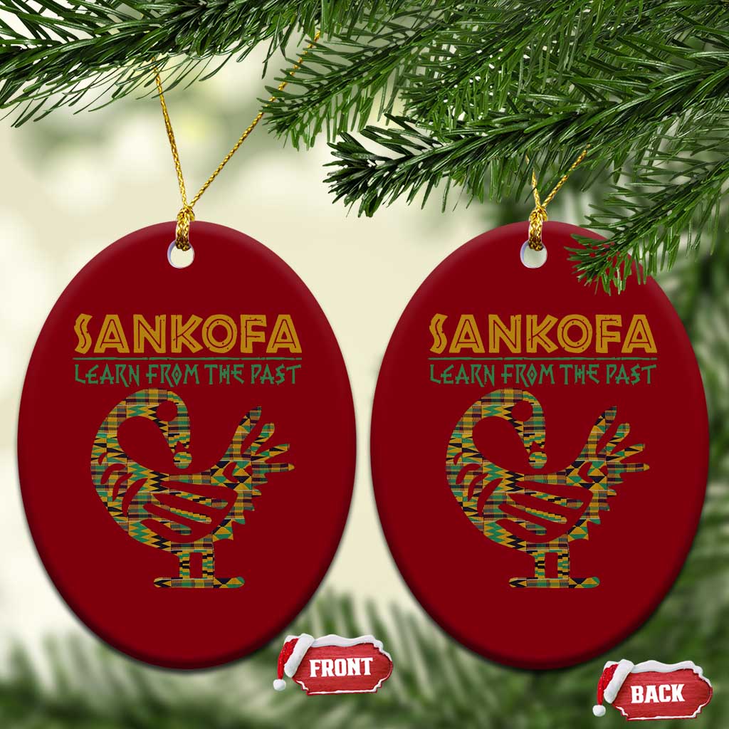 Sankofa Learn From The Past Ceramic Ornament African Bird Black History Akan Pattern TS11 Print Your Wear
