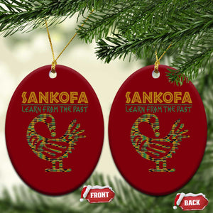 Sankofa Learn From The Past Ceramic Ornament African Bird Black History Akan Pattern TS11 Print Your Wear