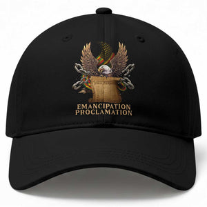 Emancipation Proclamation Baseball Cap Juneteenth End of Slavery Bald Eagle TS11 Print Your Wear