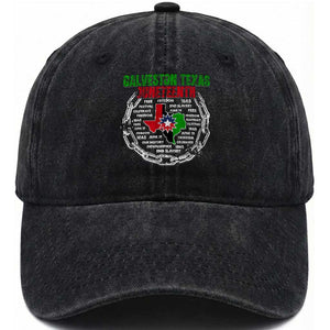 Juneteenth Galveston Texas Washed Cotton Baseball Cap Break The Chain Freedom Since 1865 TS11 Print Your Wear